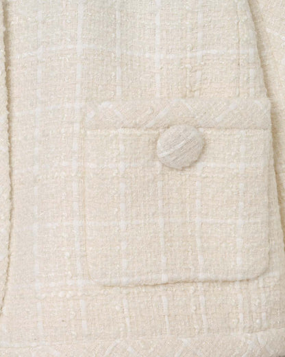 Marc Jacobs Tweed Backwards Lady Jacket Ivory