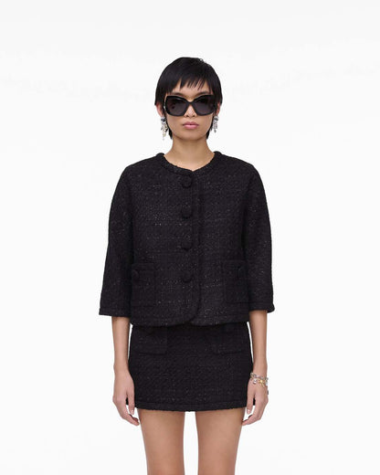 Marc Jacobs Tweed Backwards Lady Jacket Black