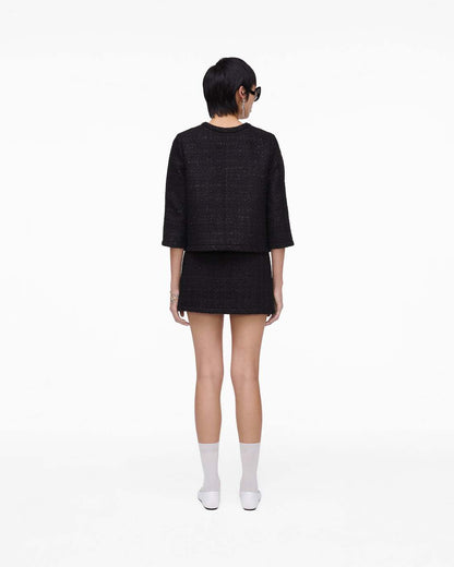Marc Jacobs Tweed Backwards Lady Jacket Black