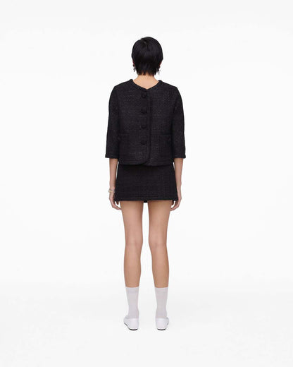 Marc Jacobs Tweed Backwards Lady Jacket Black