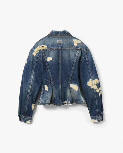 Marc Jacobs The Rip And Repair Fluted Denim Jacket Punk Indigo